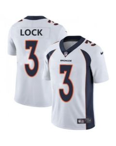 Men's Denver Broncos #3 Drew Lock White 2019 Vapor Untouchable Stitched NFL Jersey