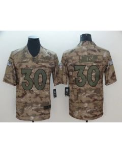 Men's Denver Broncos #30 Phillip Lindsay 2018 Camo Salute to Service Limited Stitched NFL Jersey