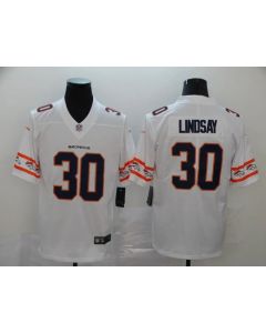 Men's Denver Broncos #30 Phillip Lindsay 2019 White Team Logo Limited Stitched NFL Jersey