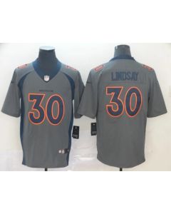 Men's Denver Broncos #30 Phillip Lindsay Gray Inverted Legend Stitched NFL Jersey