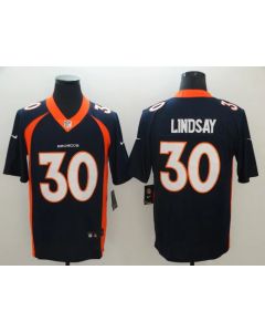 Men's Denver Broncos #30 Phillip Lindsay Navy Vapor Untouchable Limited NFL Stitched Jersey