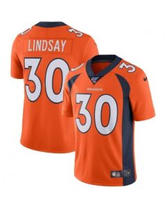 Men's Denver Broncos #30 Phillip Lindsay Orange 2019 100th Season Vapor Untouchable Limited Stitched NFL Jersey