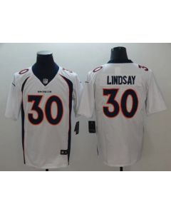 Men's Denver Broncos #30 Phillip Lindsay White Vapor Untouchable Limited Stitched NFL Jersey