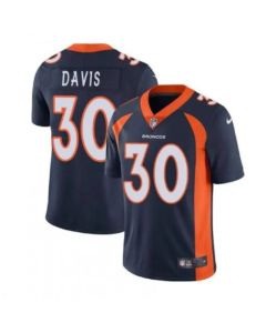 Men's Denver Broncos #30 Terrell Davis Navy Vapor Untouchable Limited Stitched Jersey