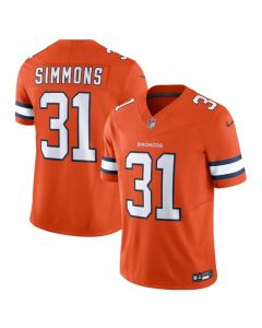 Men's Denver Broncos #31 Justin Simmons Orange 2023 F.U.S.E. Vapor Untouchable Stitched Jersey