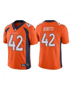 Men's Denver Broncos #42 Nik Bonitto Orange Vapor Untouchable Stitched Jersey