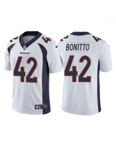 Men's Denver Broncos #42 Nik Bonitto White Vapor Untouchable Stitched Jersey
