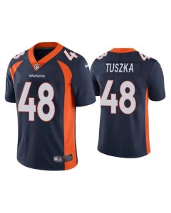 Men's Denver Broncos #48 Derrek Tuszka Navy Vapor Untouchable Limited Stitched Jersey