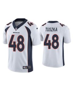 Men's Denver Broncos #48 Derrek Tuszka White Vapor Untouchable Limited Stitched Jersey