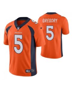 Men's Denver Broncos #5 Randy Gregory Orange Vapor Untouchable Limited Stitched Jersey