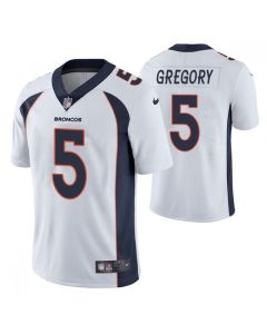Men's Denver Broncos #5 Randy Gregory White Vapor Untouchable Limited Stitched Jersey