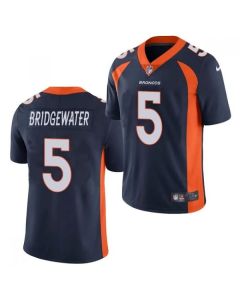 Men's Denver Broncos #5 Teddy Bridgewater Navy Vapor Untouchable Limited Stitched Jersey