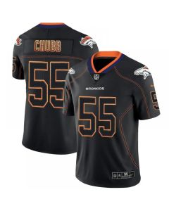 Men's Denver Broncos #55 Bradley Chubb Black 2018 Lights Out Color Rush NFL Limited Stitched Jersey