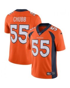 Men's Denver Broncos #55 Bradley Chubb Orange 2019 100th Season Vapor Untouchable Limited Stitched NFL Jersey