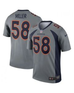 Men's Denver Broncos #58 Von Miller Gray Inverted Legend Jersey