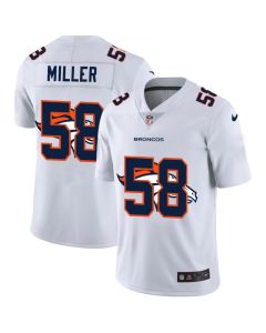 Men's Denver Broncos #58 Von Miller White Shadow Logo Limited Stitched Jersey