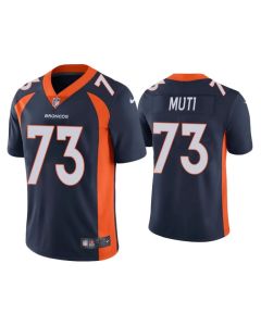 Men's Denver Broncos #73 Netane Muti Navy Vapor Untouchable Limited Stitched Jersey