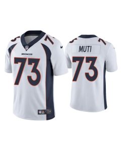 Men's Denver Broncos #73 Netane Muti White Vapor Untouchable Limited Stitched Jersey