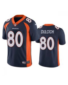 Men's Denver Broncos #80 Greg Dulcich Navy Vapor Untouchable Stitched Jersey