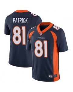 Men's Denver Broncos #81 Tim Patrick Navy Vapor Untouchable Limited Stitched Jersey