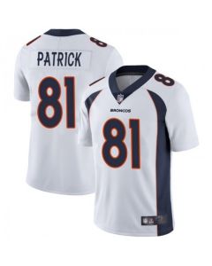 Men's Denver Broncos #81 Tim Patrick White Vapor Untouchable Limited Stitched Jersey