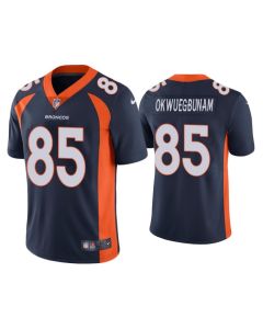 Men's Denver Broncos #85 Albert Okwuegbunam Navy Vapor Untouchable Limited Stitched Jersey