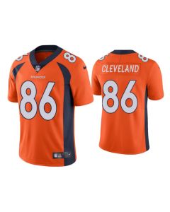 Men's Denver Broncos #86 Tyrie Cleveland Orange Vapor Untouchable Limited Stitched Jersey