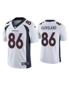 Men's Denver Broncos #86 Tyrie Cleveland White Vapor Untouchable Limited Stitched Jersey