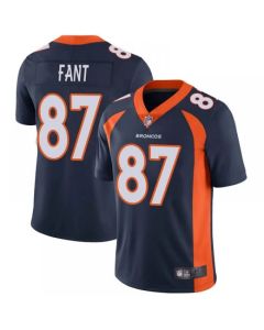 Men's Denver Broncos #87 Noah Fant Navy Vapor Untouchable Limited Stitched Jersey