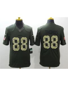 Men's Denver Broncos #88 Demaryius Thomas Green Salute To Service Limited Stitched Jersey