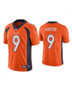 Men's Denver Broncos #9 Kendall Hinton Orange Vapor Untouchable Limited Stitched Jersey