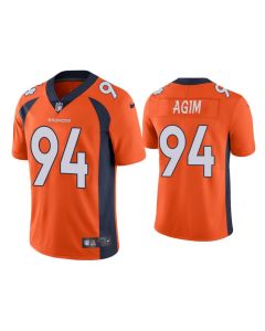 Men's Denver Broncos #94 McTelvin Agim Orange Vapor Untouchable Limited Stitched Jersey