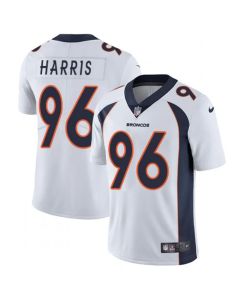 Men's Denver Broncos #96 Shelby Harris White Vapor Untouchable Limited Stitched Jersey