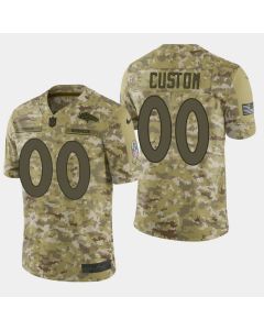 Men's Denver Broncos Customized Camo Salute To Service NFL Stitched Limited Jersey
