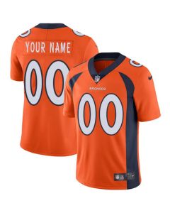 Men's Denver Broncos Customized Orange Team Color Vapor Untouchable NFL Stitched Limited Jersey