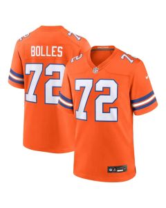 Men's Denver Broncos Garrett Bolles Orange Mile High Collection 1977 Throwback Player Game Jersey