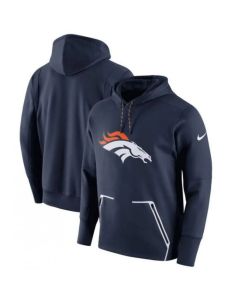 Men's Denver Broncos Navy Champ Drive Vapor Speed Pullover Hoodie