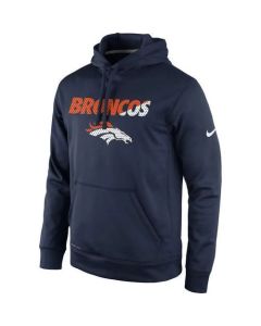 Men's Denver Broncos Navy Kick Off Staff Performance Pullover Hoodie