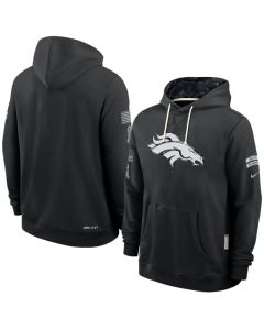 Men's Denver Broncos Nike Black 2026 Salute to Service Sideline Dri-FIT Pullover Hoodie