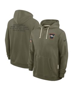 Men's Denver Broncos Olive 2025 Salute to Service Pullover Hoodie (Olive)
