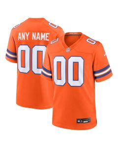 Men's Denver Broncos Orange Mile High Collection 1977 Throwback Custom Game Jersey