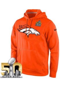 Men's Denver Broncos Orange Super Bowl 50 KO Logo Essential Hoodie