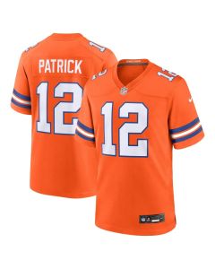 Men's Denver Broncos Tim Patrick Orange Mile High Collection 1977 Throwback Player Game Jersey