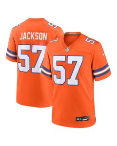 Men's Denver Broncos Tom Jackson Orange Mile High Collection 1977 Throwback Retired Player Game Jersey