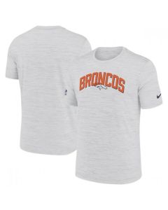 Men's Denver Broncos White Sideline Velocity Stack Performance T-Shirt
