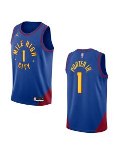 Men's Denver Nuggets #1 Michael Porter Jr. Blue 2022/23 Statement Edition Stitched Jersey