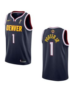 Men's Denver Nuggets #1 Michael Porter Jr. Navy 2023 Finals Champions Icon EditionStitched Basketball Jersey