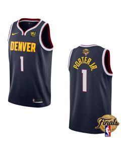 Men's Denver Nuggets #1 Michael Porter Jr. Navy 2023 Finals Icon Edition Stitched Basketball Jersey