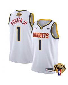 Men's Denver Nuggets #1 Michael Porter Jr. White 2023 Finals Association Edition Stitched Basketball Jersey (White)