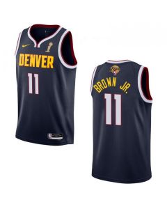 Men's Denver Nuggets #11 Bruce Brown Navy 2023 Finals Champions Icon EditionStitched Basketball Jersey